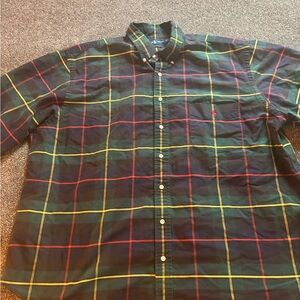 Sz 2x Big Ralph Lauren Tartan Men's Plaid Button-Down Shirt dress casual preppy